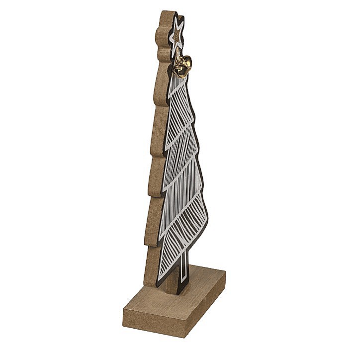 BLU BRAD DECOR DIN LEMN 10.4*19.5CM ALB-NEGRU 960421 [4]