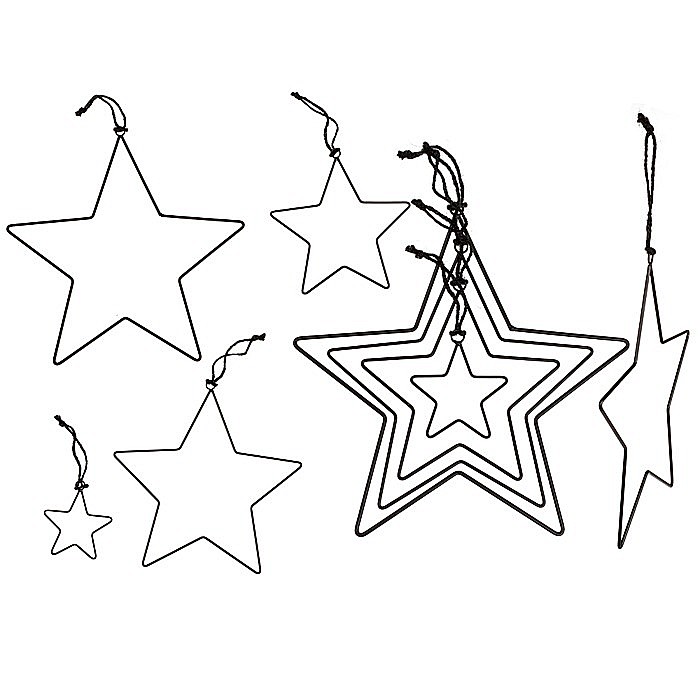 BLU DECORATIUNI SUSPENDATE DIN METAL STELUTE 4/SET 25-20-15-7.5CM 960456 [1]