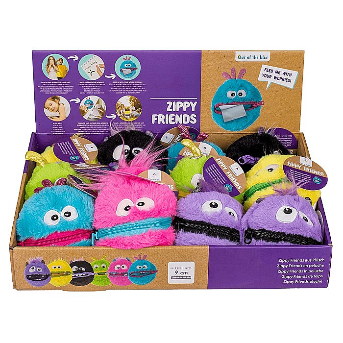 BLU BRELOC ZIPPY FRIENDS 9CM MONSTRU PLUSH DIVERSE CULORI 61/6875 [19]