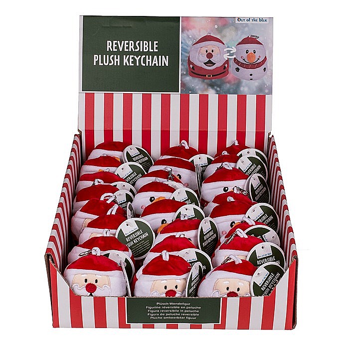 BLU BRELOC CHEI DIN PLUSH 9CM REVERSIBIL MOS CRACIUN/OM DE ZAPADA 99/6700 [2]