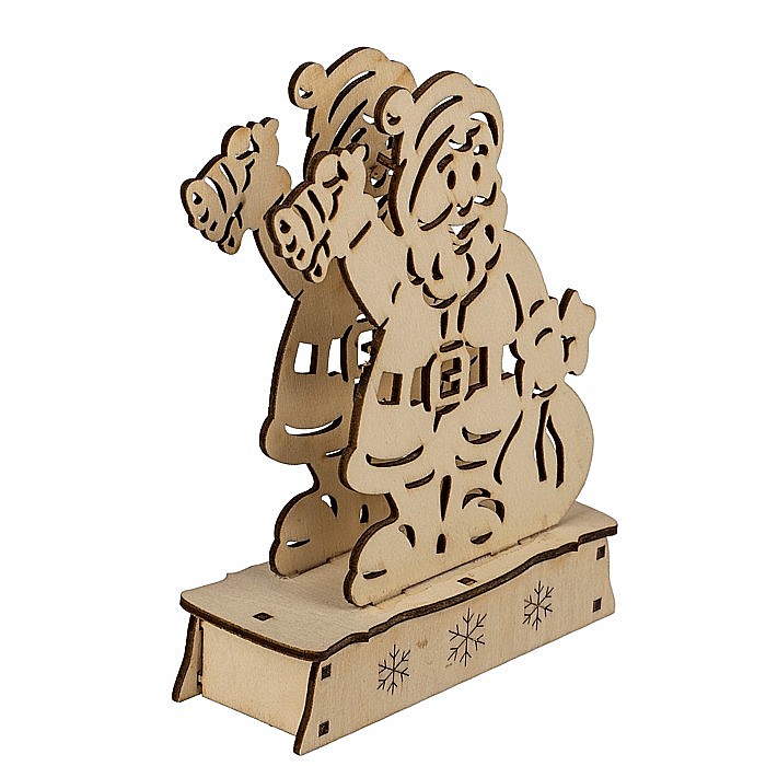 BLU DECORATIUNE LUMINOASA 3D LEMN 11*15CM MOS CRACIUN 939127 [2]