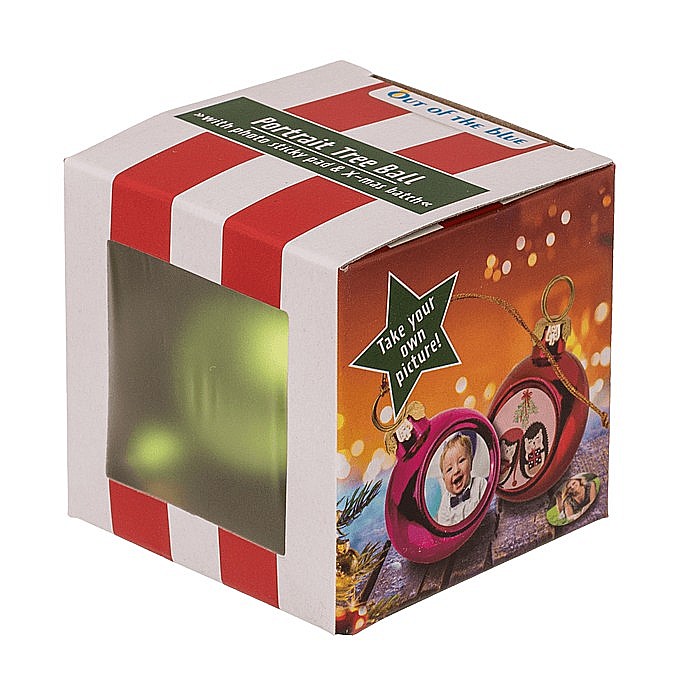 BLU GLOB FOTO ROTUND 6CM PENTRU POM DE CRACIUN 160094 [2]