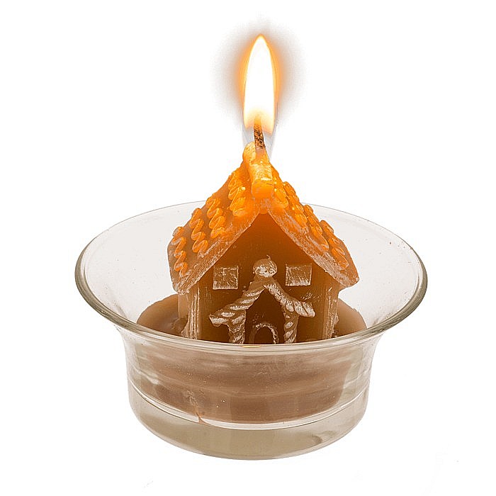 BLU SUPORT DECORATIV DIN STICLA 3*2*4CM CU LUMANARE IN FORMA DE CASUTA 950152 [6]