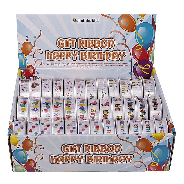 BLU BANDA DECORATIVA POLIESTER 2CM*2M HAPPY BIRTHDAY 180498 [2]