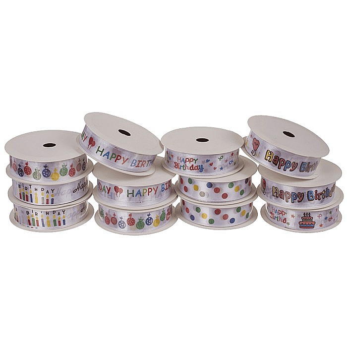 BLU BANDA DECORATIVA POLIESTER 2CM*2M HAPPY BIRTHDAY 180498 [3]