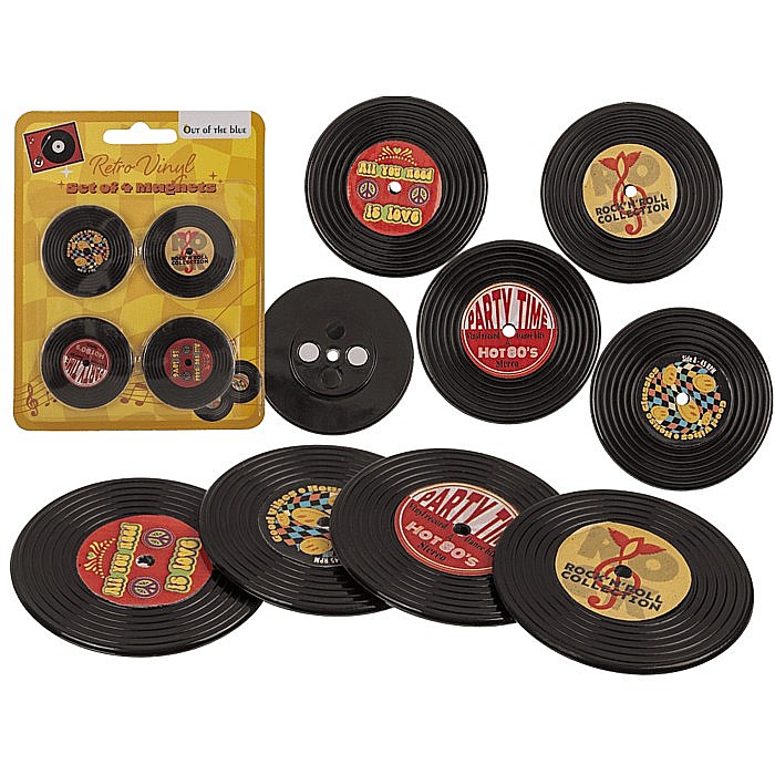 BLU MAGNET FRIGIDER VINIL RETRO 4.2*4.2CM 4/SET 33/5973 [1]