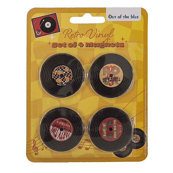BLU MAGNET FRIGIDER VINIL RETRO 4.2*4.2CM 4/SET 33/5973 [2]