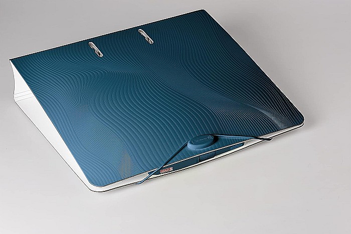 BR BIBLIORAFT A4 7CM PP WAVE ALBASTRU DENIM 2043739 [2]