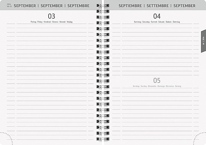 BR AGENDA SCOLARA SPIRA A5 PP DATATA ZILNIC 2024-2025 CU ELASTIC PLAIN WHITE 72055115 [4]