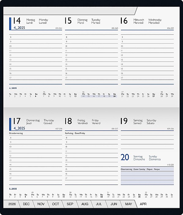 BR AGENDA DATATA SAPTAMANAL BRUNNEN 9*15CM 2025 NEGRU 75528905 [2]