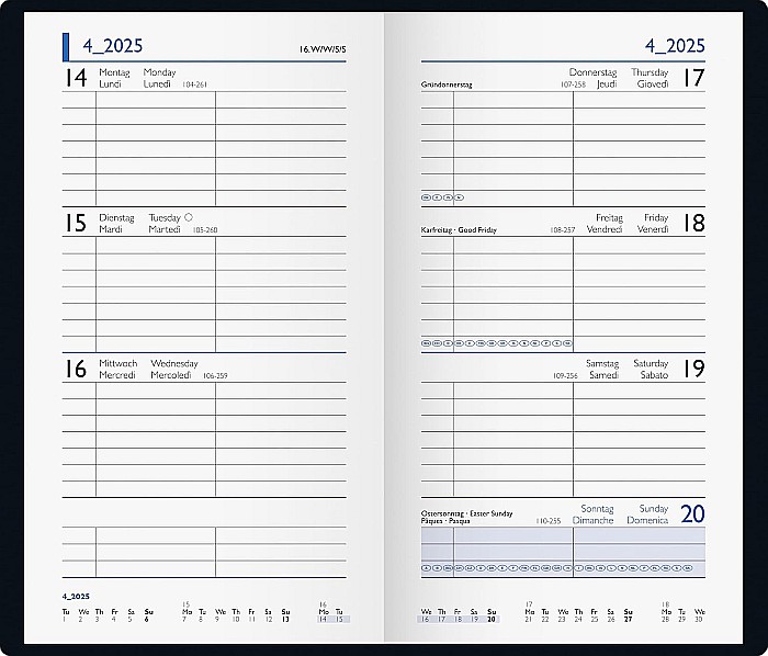 BR AGENDA DATATA SAPTAMANAL 9*15CM 2025 BALACRON GRI 75661635 [2]