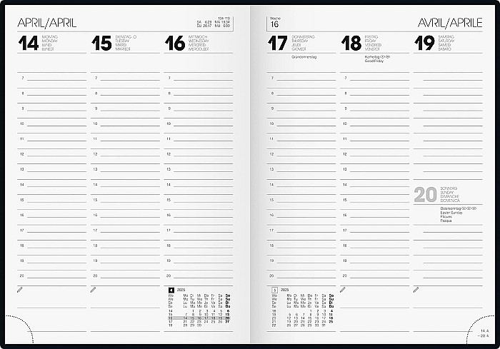 BR AGENDA DATATA SAPTAMANAL BRUNNEN A5 2025 COPERTA SOFT NEAGRA 79611905 [2]