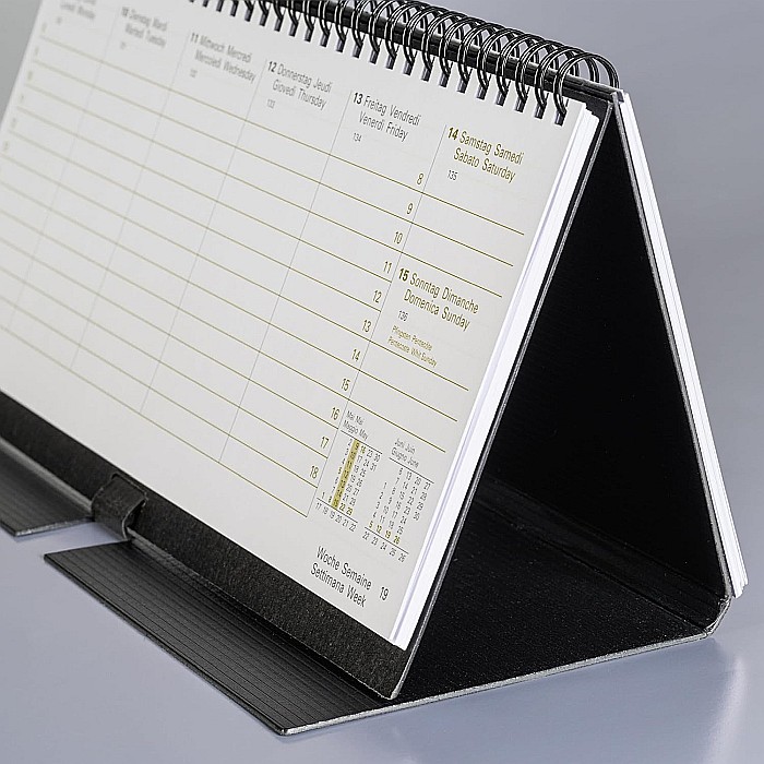 BR CALENDAR BIROU SAPTAMANAL 2025 28.5*12CM SPIRA NEGRU 87060905 [3]