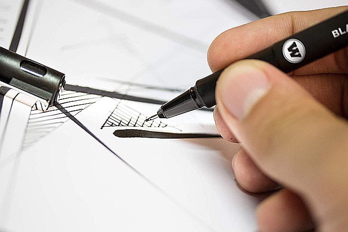 SCR Blackliner CHISEL 1+3mm black MOLOTOW MLW624 [3]