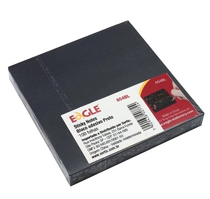 LEG POST IT EAGLE 75*75MM 100/SET 654BL NEGRU N138/N156 [2]