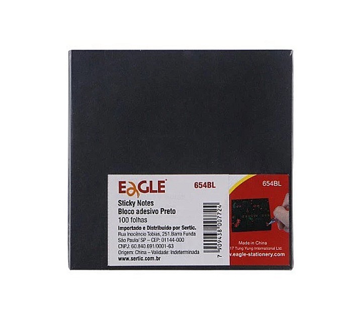 LEG POST IT EAGLE 75*75MM 100/SET 654BL NEGRU N138/N156 [3]