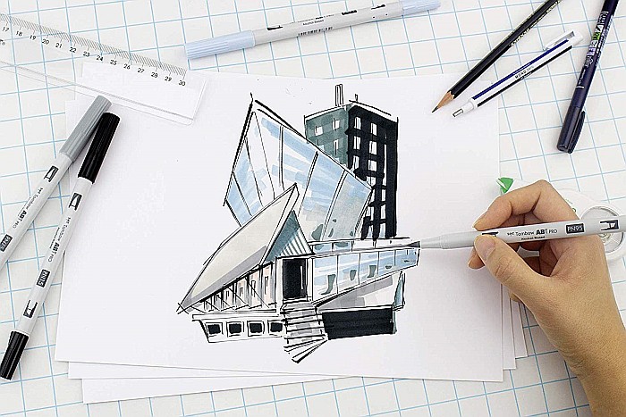 CON MARKER ACUARELA 2 CAPETE TOMBOW PRO ALCOOL yellow gold ABTP-026 [5]