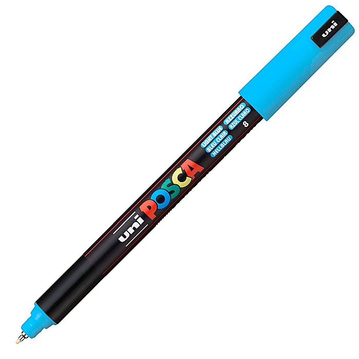 MARKER UNI POSCA VARF METALIC 0.7MM PC1MR M482/41955 ALBASTRU DESCHIS [2]