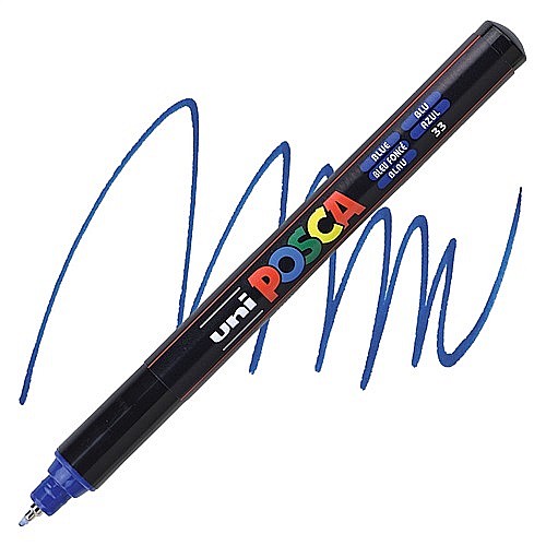 MARKER UNI POSCA VARF METALIC 0.7MM PC1MR M483/41953 ALBASTRU [2]