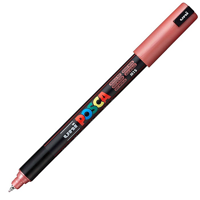 MARKER UNI POSCA VARF METALIC 0.7MM PC1MR M623/34749 ROSU METALIZAT [2]