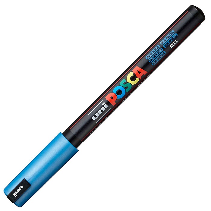 MARKER UNI POSCA VARF METALIC 0.7MM PC1MR M484/34746 ALBASTRU METALIZAT [1]