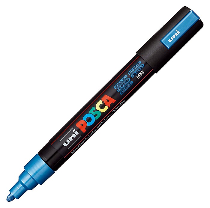 MARKER UNI POSCA UNIVERSAL 5M 1.8-2.5 MM M645/43929 ALBASTRU METALIZAT [2]