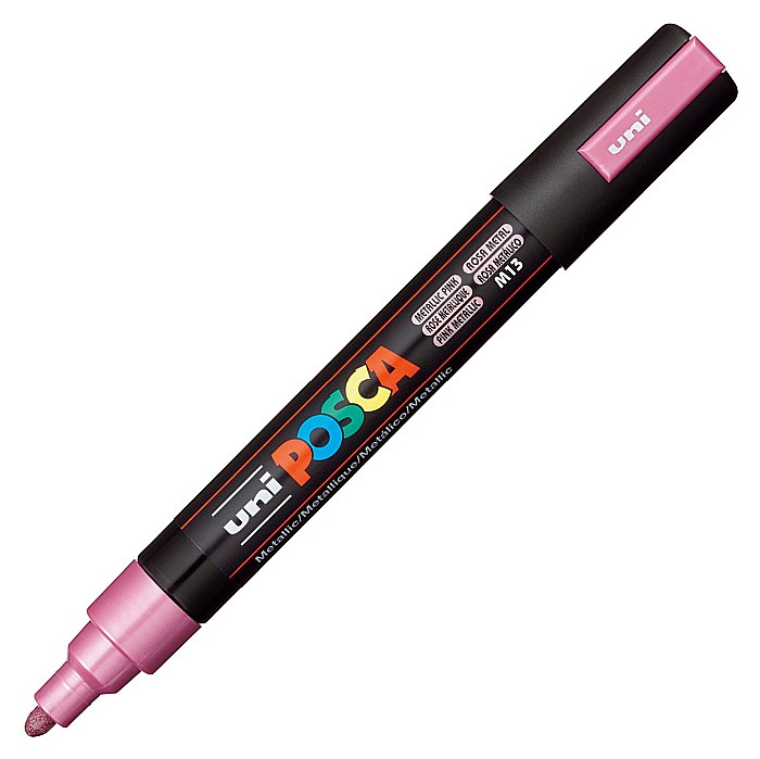 MARKER UNI POSCA UNIVERSAL 5M 1.8-2.5 MM M643/43932 ROZ METALIZAT [2]