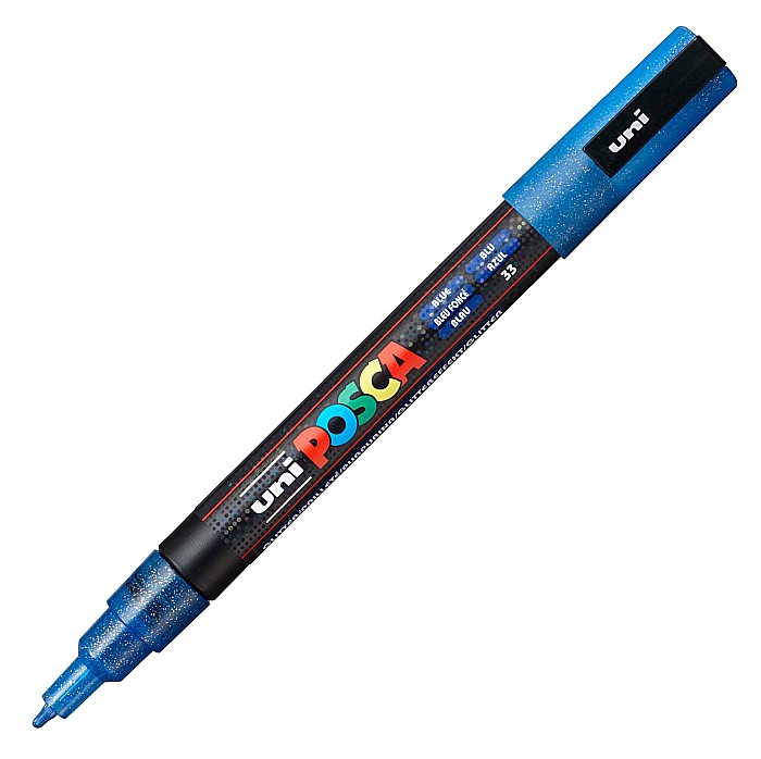 MARKER UNI POSCA UNIVERSAL SCLIPICI 3ML 0.9-1.3mm M1278/42589 ALBASTRU [2]