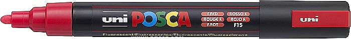 MARKER UNI POSCA UNIVERSAL 5M 1.8-2.5 MM M1457/44315 ROSU FLUORESCENT [2]