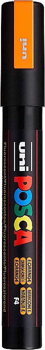MARKER UNI POSCA UNIVERSAL 5M 1.8-2.5 MM M1455/44317 PORTOCALIU FLUORESCENT [1]