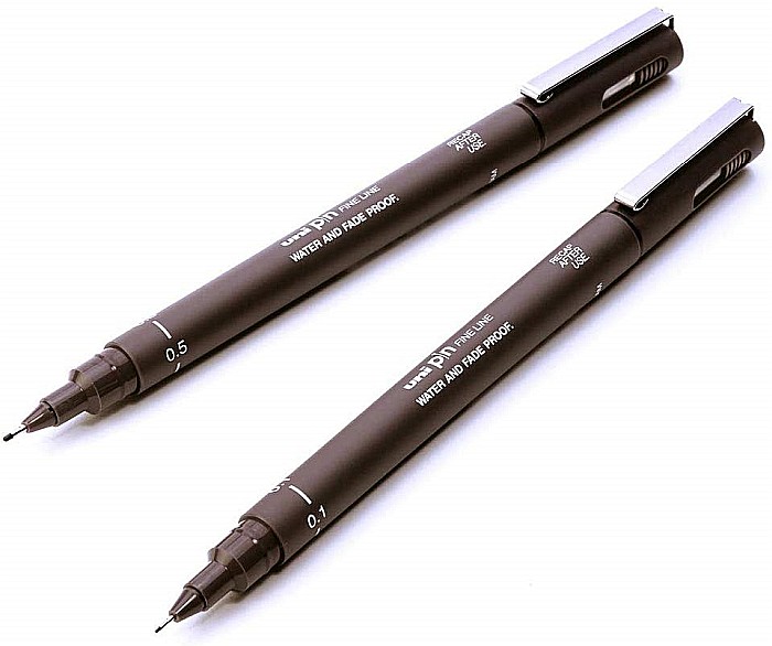 LEG LINER UNI PIN 0.1MM L369 SEPIA [2]