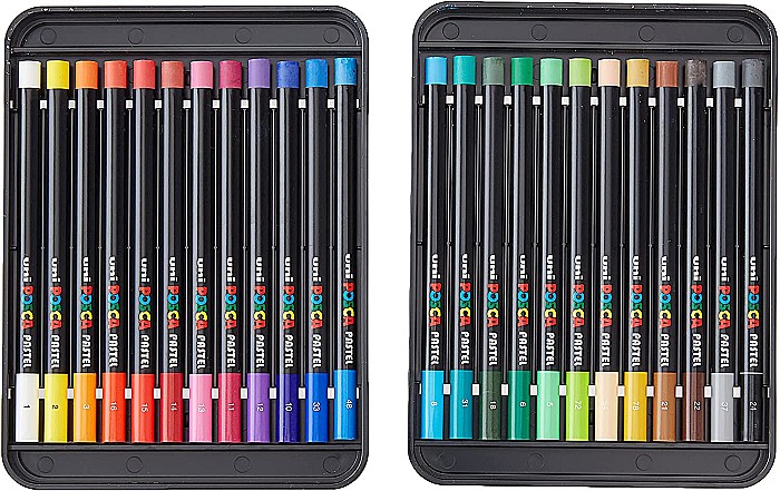 PASTEL ULEIOS POSCA  KPA-100  24/SET P3287 [3]