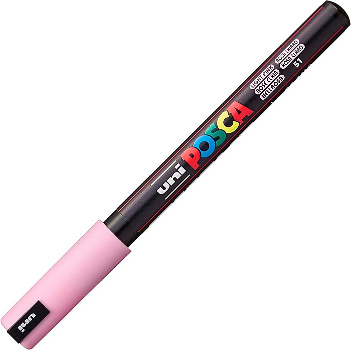 MARKER UNI POSCA VARF METALIC 0.7MM PC1MR 44533 ROZ DESCHIS [1]