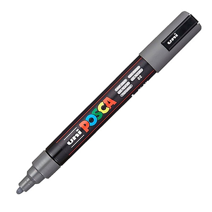 MARKER UNI POSCA UNIVERSAL 5M 1.8-2.5 MM M1405/40525 GRI INCHIS [1]