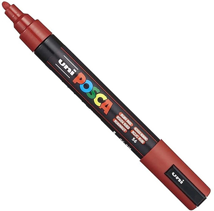 MARKER UNI POSCA UNIVERSAL 5M 1.8-2.5 MM M1406 ROSU RUBIN [1]