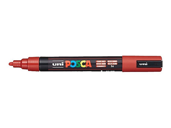 MARKER UNI POSCA UNIVERSAL 5M 1.8-2.5 MM M1406 ROSU RUBIN [2]
