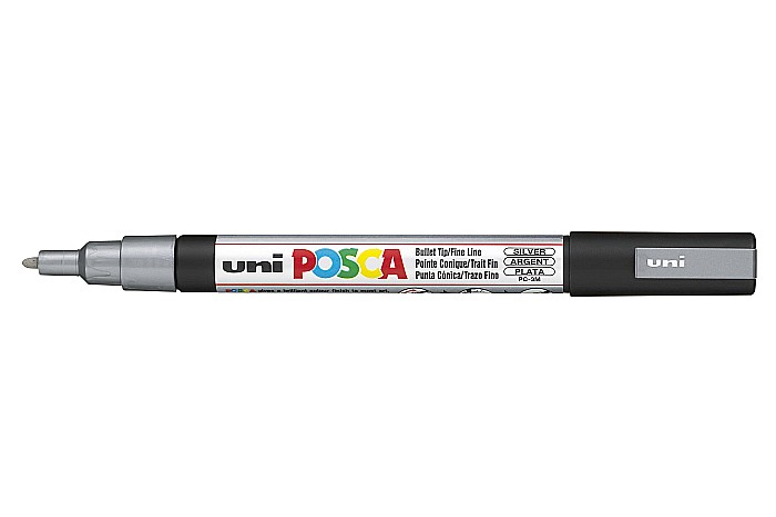 MARKER UNI POSCA UNIVERSAL 3M 0.9-1.3 MM M439/14143 ARGINTIU [2]