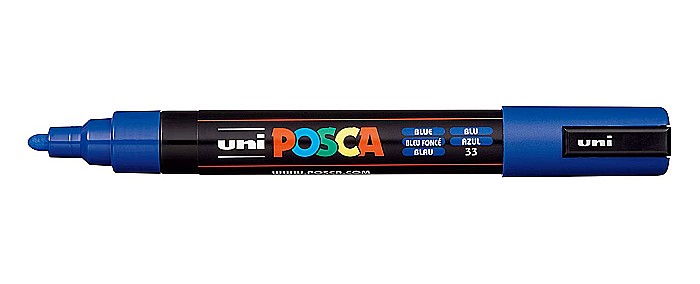 MARKER UNI POSCA UNIVERSAL 5M 1.8-2.5 MM M173/14162 ALBASTRU INCHIS [2]