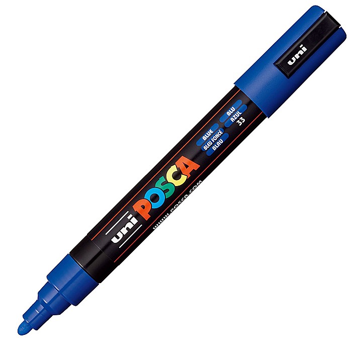 MARKER UNI POSCA UNIVERSAL 5M 1.8-2.5 MM M173/14162 ALBASTRU INCHIS [3]