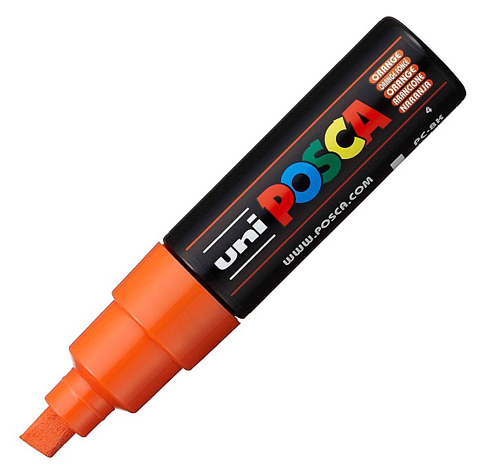 MARKER UNI POSCA PC-8K UNIVERSAL VARF TESIT 8MM PORTOCALIU INCHIS M31 [2]