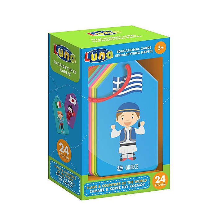 DIA CARTI JOC EDUCATIONAL CU STEAGURILE LUMII 24/SET LUNA 621788 [2]