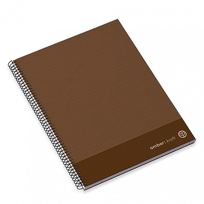 AM CAIET A4 100F SPIRA LINII HARD COVER KRAFT 207895 [3]