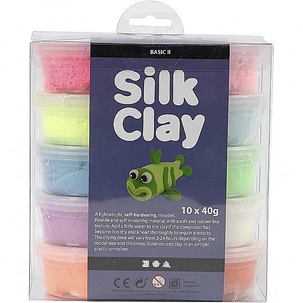 CC PLASTILINA MATASOASA 10/SET X 40 GR SILQ CLAY BASIC 79146 [3]