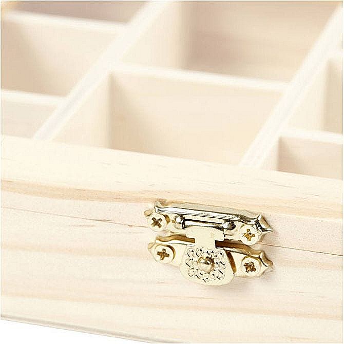 CC CUTIE LEMN 10 COMPARTIMENTE 15.5*20.5*3.5CM CAPAC STICLA 56930 [4]