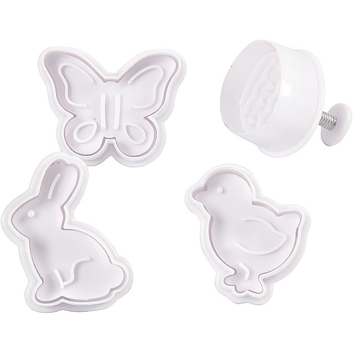 CC FORME PLASTIC CU STAMPILA Cookie Cutters With Stamp, 4/SET PASTE 782872 [1]
