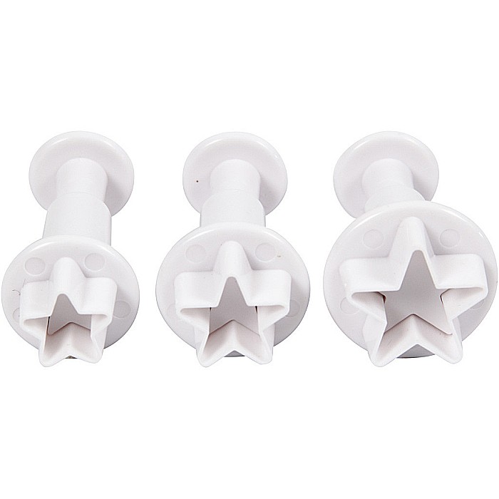 CC FORME PLASTIC CU STAMPILA 782877 STEA 2,1+2,3+2,6 cm , 3/SET [1]