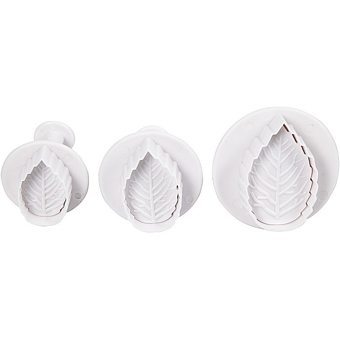 CC FORME PLASTIC CU STAMPILA Cookie Cutters With Stamp, Leaf, 3,4+4,4+4,9 cm, 3/SET 782878 [1]