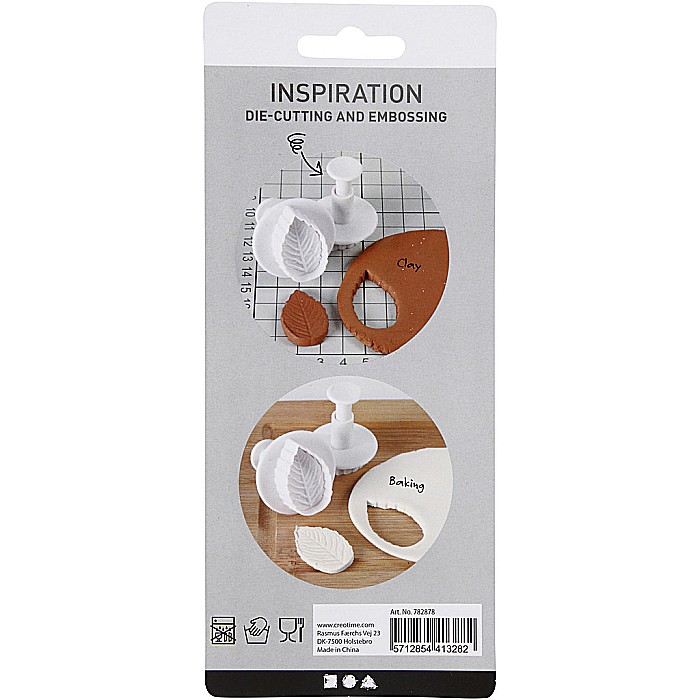 CC FORME PLASTIC CU STAMPILA Cookie Cutters With Stamp, Leaf, 3,4+4,4+4,9 cm, 3/SET 782878 [3]