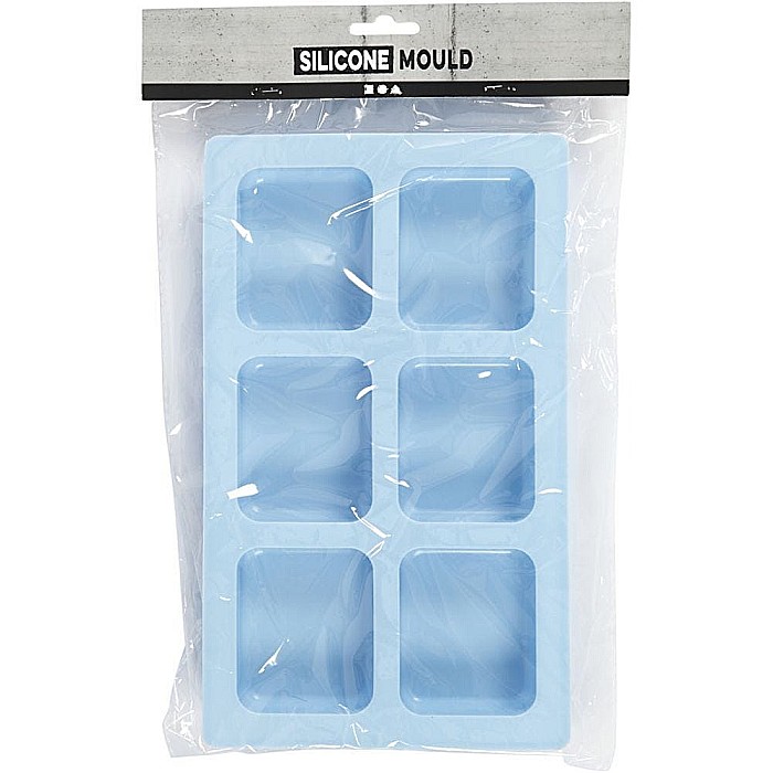 CC MATRITA DIN SILICON 6 DREPTUNGHIURI 7*5.9CM 100ML ALBASTRA 371812 [3]