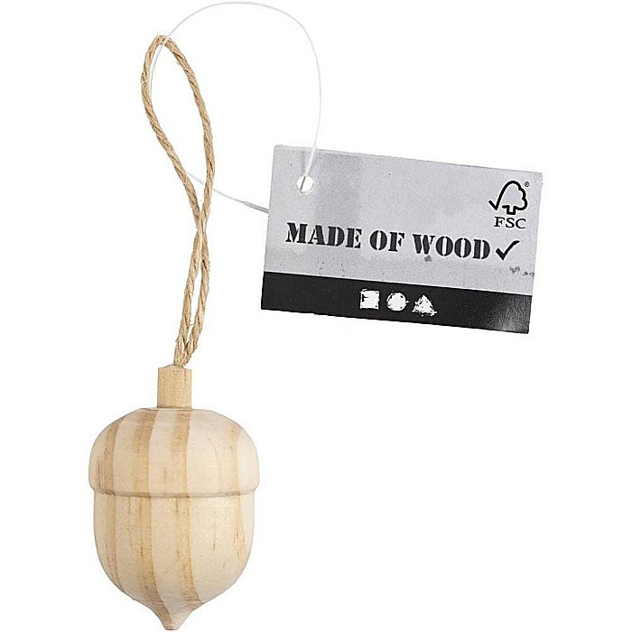 CC DECORATIUNE SUSPENDATA CRACIUN GHINDA LEMN 4*3CM 58071 [3]